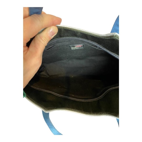 NWT Vintage Dolce Vita  Women's Blue Satin Embroidered Purse - Picture 5 of 6